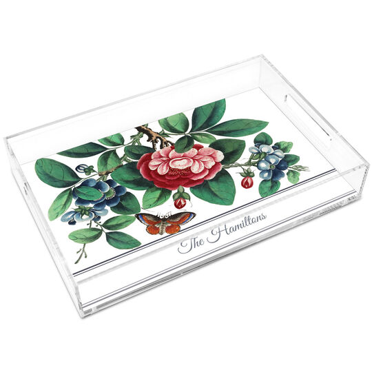 Flower Stem Lucite Tray